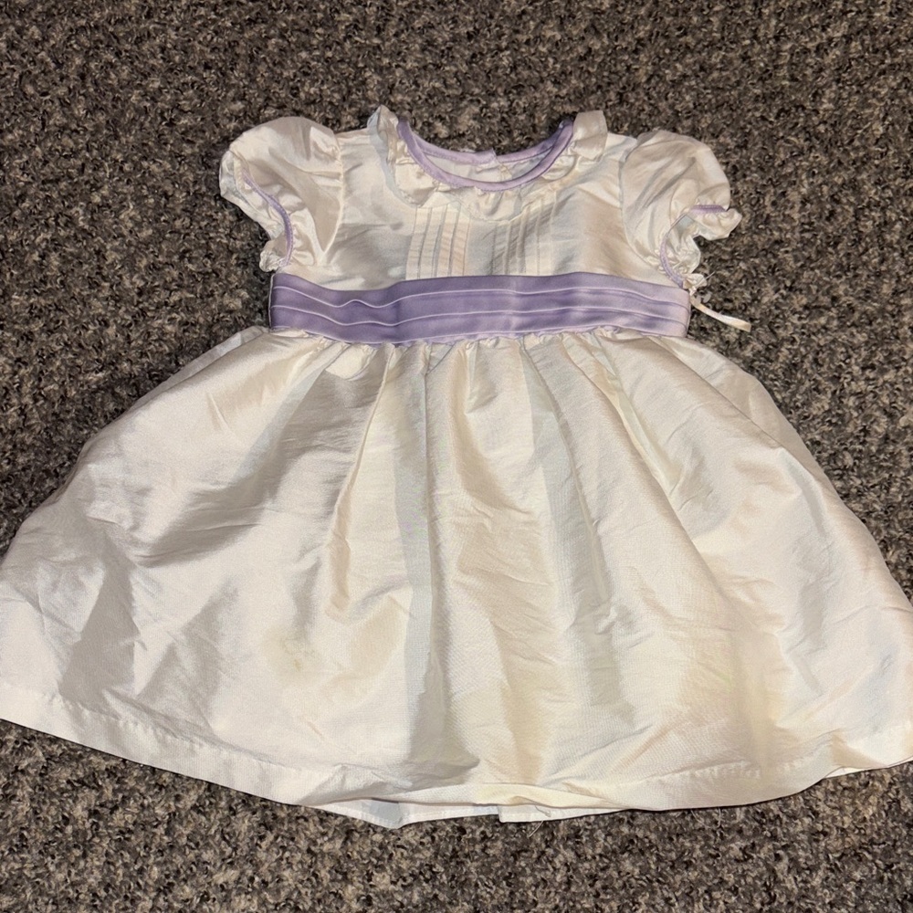 Laura Ashley Ivory Dress with Lavender Accents